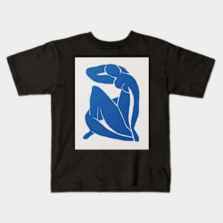 Blue nude, Henri Matisse abstract art Kids T-Shirt